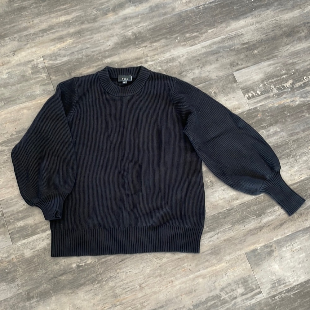 VICI Knit Balloon Sleeve Pullover Sweater